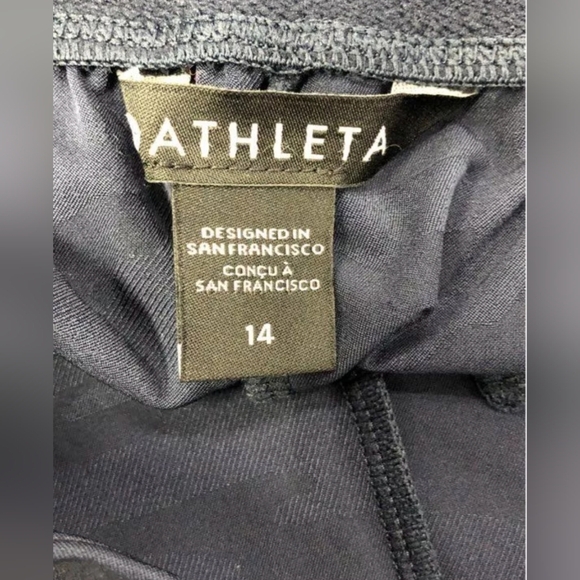 Athleta Textured Ankle Navy Work Pants Joggers Size 14 MSRP $99 - Picture 3 of 7